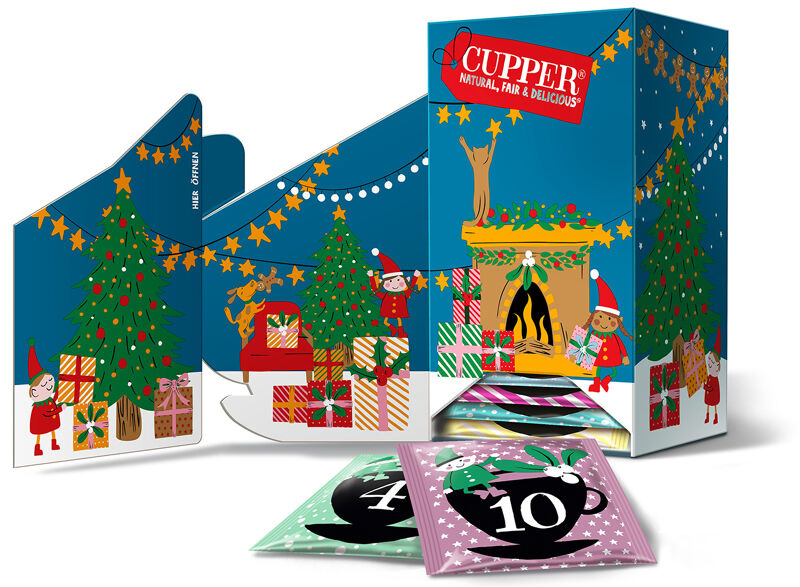 BIO adventní čajový kalendář 48 g Cupper 